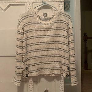 NWOT White and black sweater